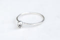 Tiny skull single ring - silver