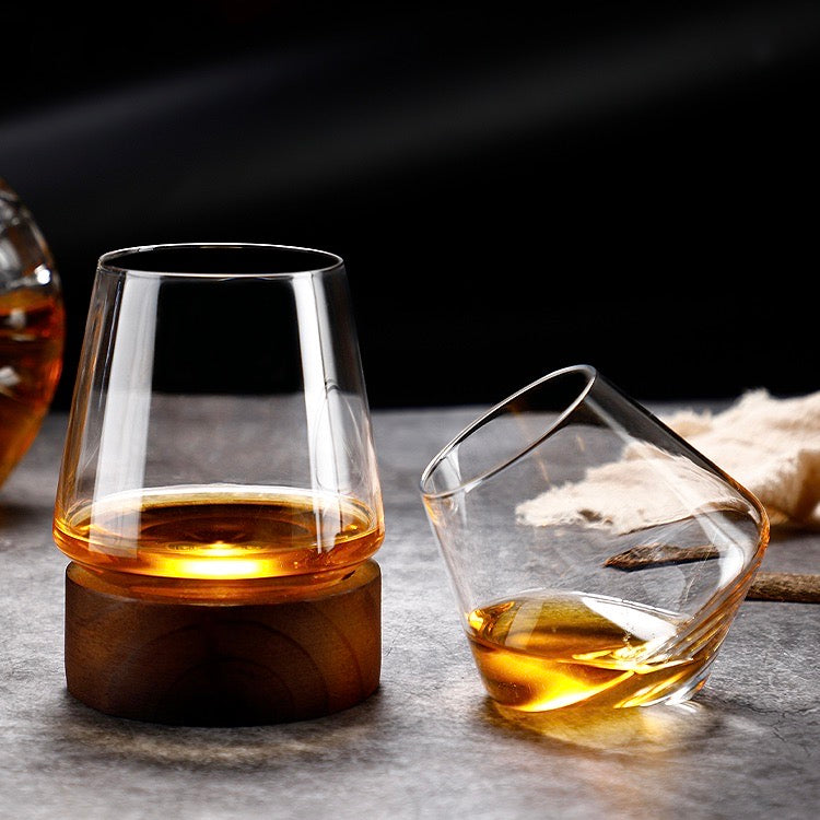 Meting Oude tijden actrice Whiskey glas met houder (2stuks) – Chefs Cuisine