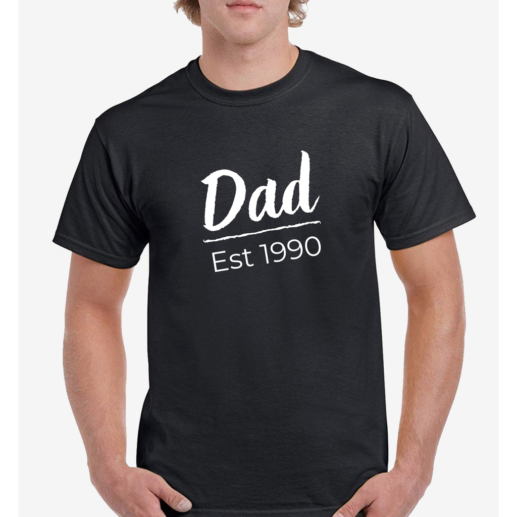 Personalised Dad Est T-shirt