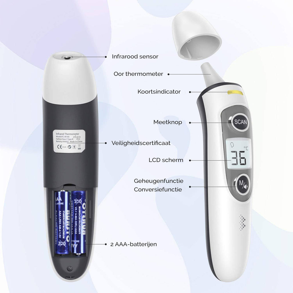 Pef Benadrukken Senaat BINTOI Thermometer X200 - Digitale Oorthermometer | Koortsthermometer