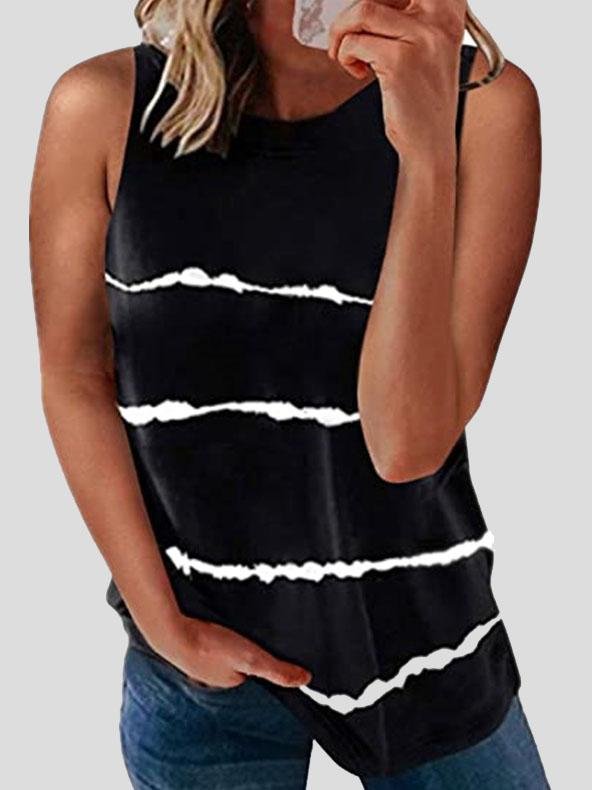 Casual Round-neck Striped Vest - MsDressly