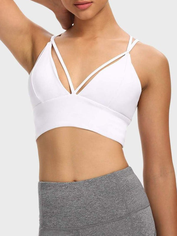 Crisscross Back Cut-out Sports Bra - Activewear - INS | Online Fashion Free Shipping Clothing, Dresses, Tops, Shoes - 02/04/2021 - 0204V3 - Activewear