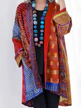 Loose Ethnic Style Long-sleeved Printed Cardigan