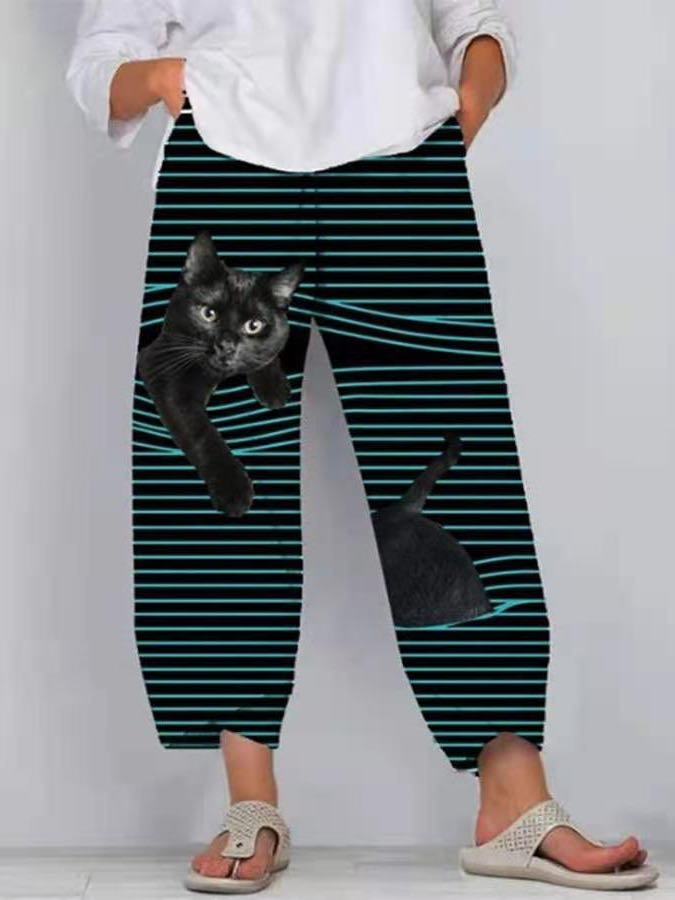 Women Casual Pants 3D Cartoon Animal Pattern Pants - INS | Online Fashion Free Shipping Clothing, Dresses, Tops, Shoes