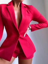 Women's Blazers Lapel Long Sleeve Temperament Blazer