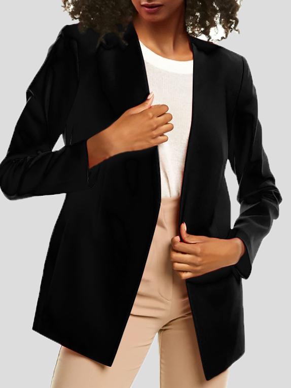 Women's Blazers Pure Long Sleeve Temperament Professional Blazer - MsDressly
