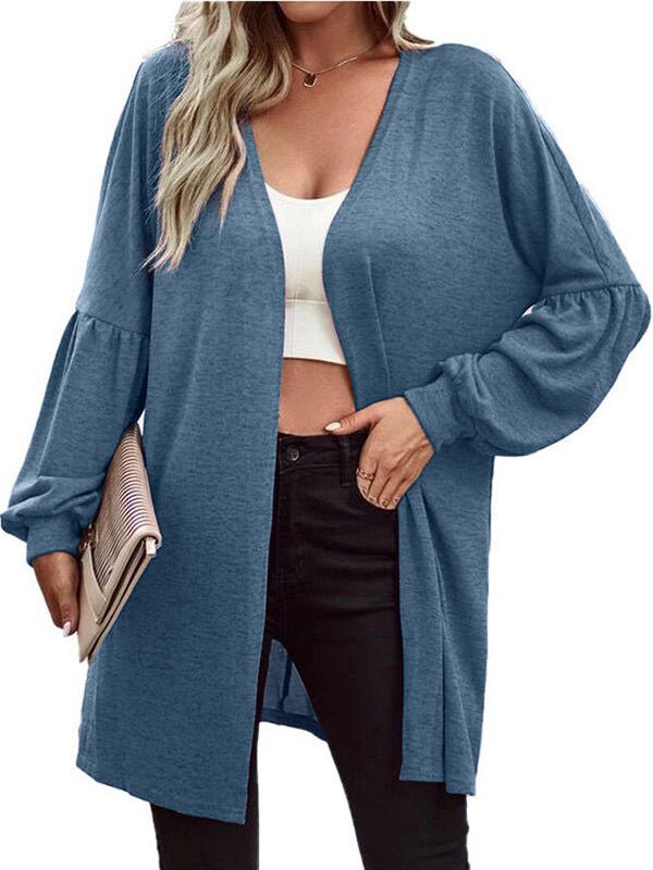 Women's Cardigans Solid Color Fashion Knitting Long Sleeved Cardigan - MsDressly