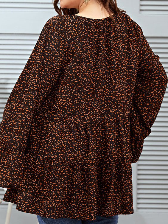 Women's Dresses Leopard-Print Long Sleeve Mini Dress - MsDressly