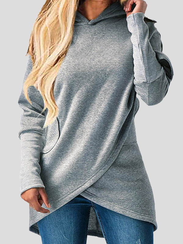Women's Hoodies Loose Irregular Pocket Long Sleeve Hoody - Hoodies - Instastyled | Online Fashion Free Shipping Clothing, Dresses, Tops, Shoes - 11/08/2022 - 20-30 - color-black
