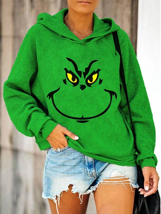 Women's Hoodies Printed Pullover Long Sleeve Hoodie - Hoodies - Instastyled | Online Fashion Free Shipping Clothing, Dresses, Tops, Shoes - 17/12/2021 - 30-40 - color-green