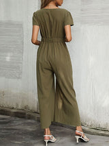 Women's Jumpsuits Sexy Casual Nine Wide Leg Jumpsuit - MsDressly