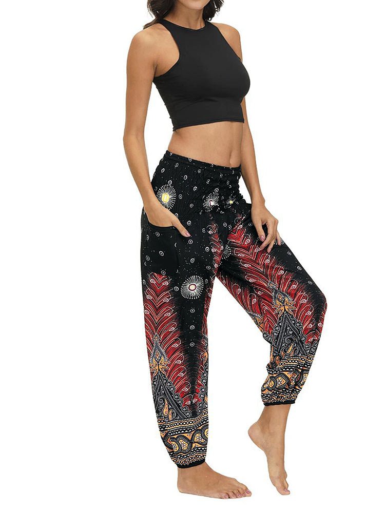 Women's Pants Indonesian Style Printed Bloomers Pants - MsDressly