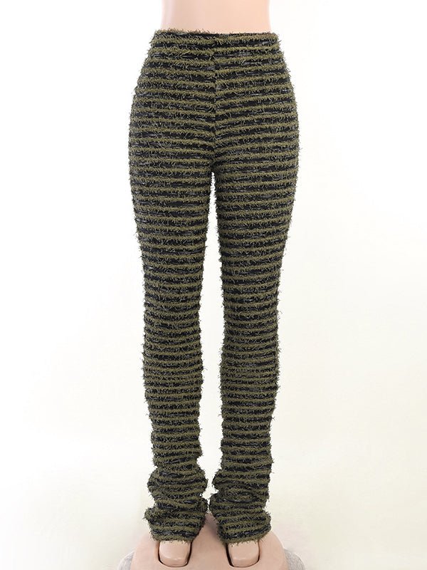 Women's Pants Striped Sexy Slim Fit Knitted Pants - MsDressly