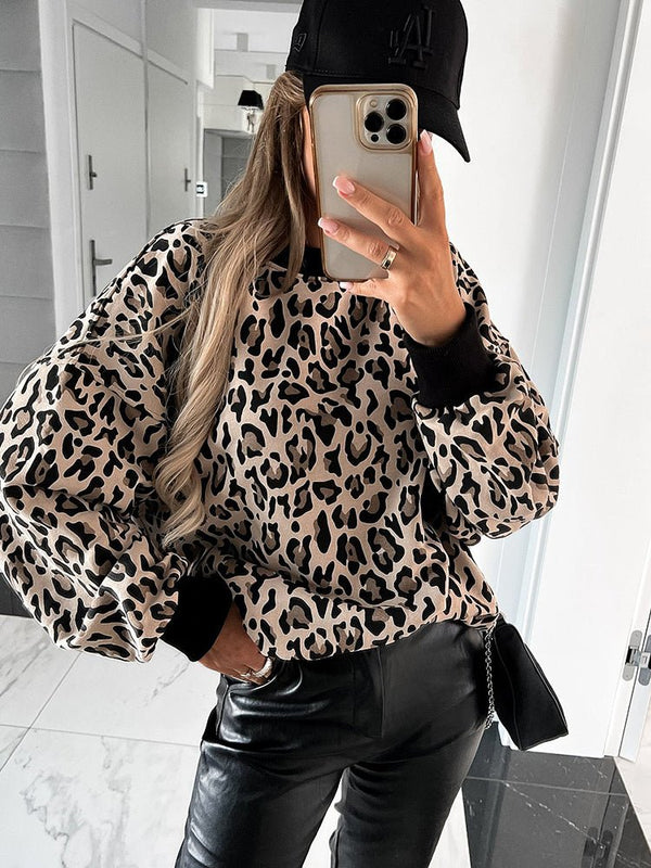 Women's Sweater Loose Large Print Long Sleeve Sweater - Sweaters - Instastyled | Online Fashion Free Shipping Clothing, Dresses, Tops, Shoes - 20-30 - 7/12/2022 - cardigans-sweaters