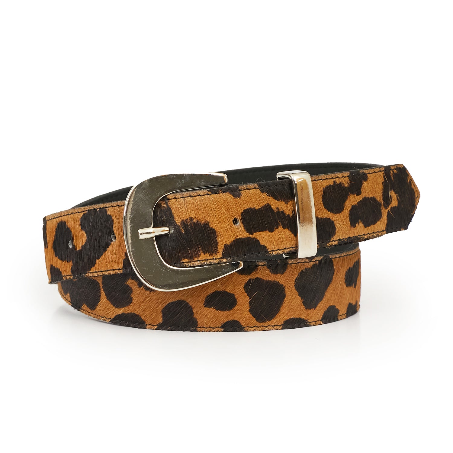 Cinturón Mujer de Cuero Leopardo Suela –