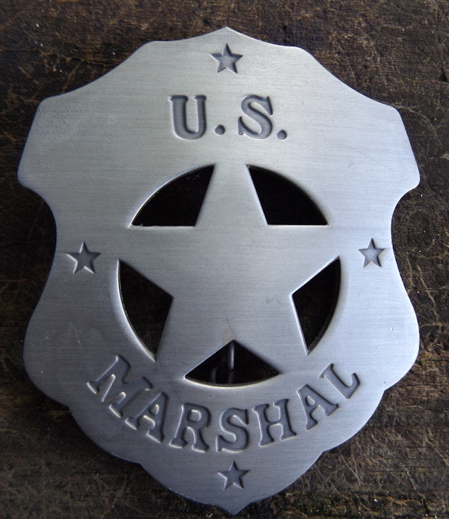 Money Clip U.S Gunsmoke Marshal Sterling Badge on Nickel 