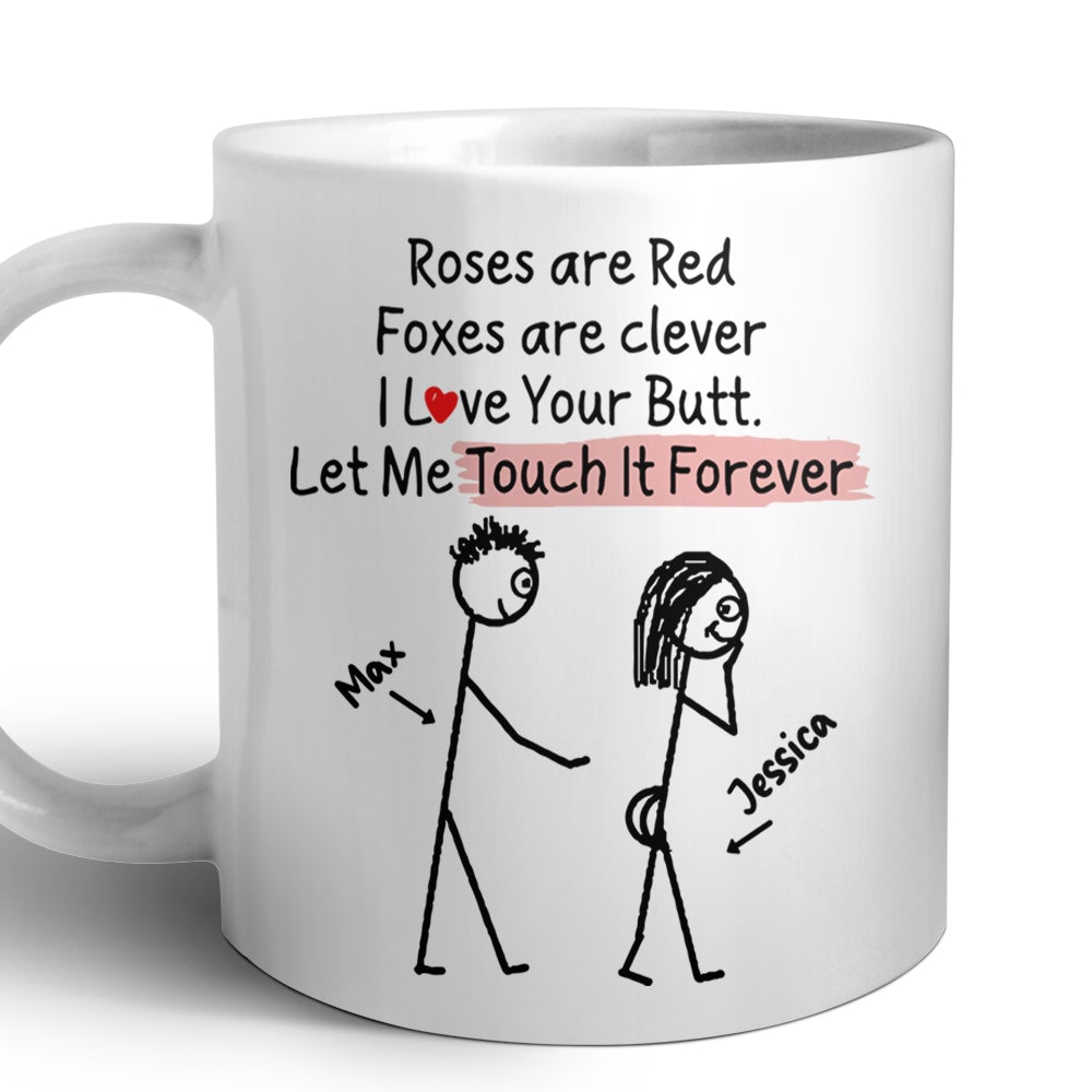 Personalised Valentines Day Gift Mug For Him & Her With Any Names On 