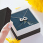 GOLD ROSE To Wife or Girlfriend Love anniversary infinity necklace with luxury message box