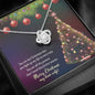 To My Dear Wife You are the christmas of my life xmas love Grinch Love Knot Necklace with Luxury Box Mahogany-style & Builtin-LED