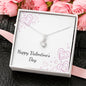 Happy Vlaentine's Day Wife Girlfriend Alluring Beauty Necklace with Luxury Box Mahogany-style & Builtin-LED