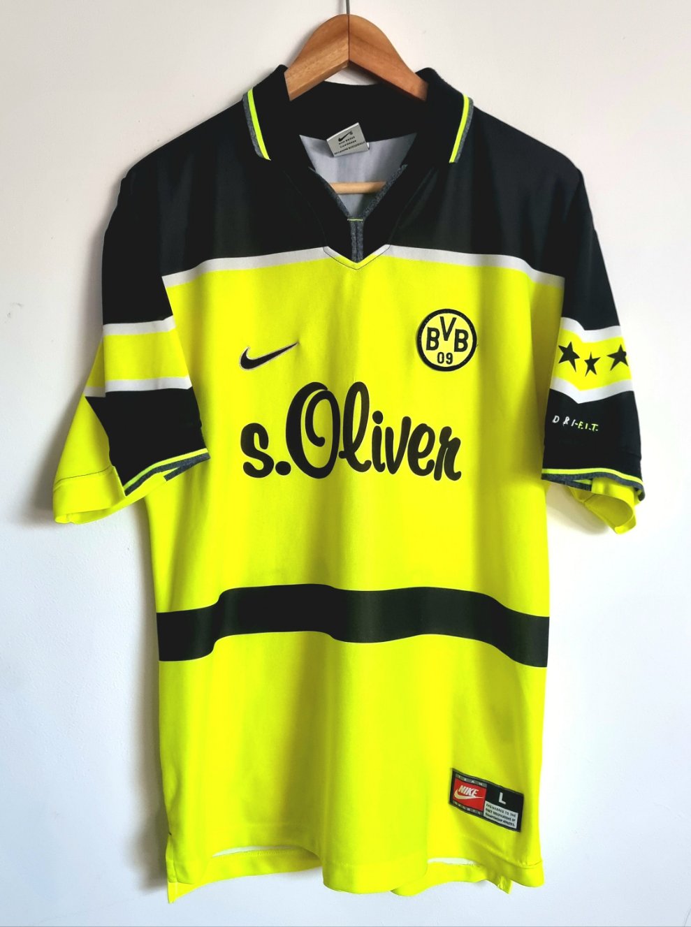 heden Ultieme Visa Nike Borussia Dortmund 97/98 Home Shirt Large – Granny's Football Store