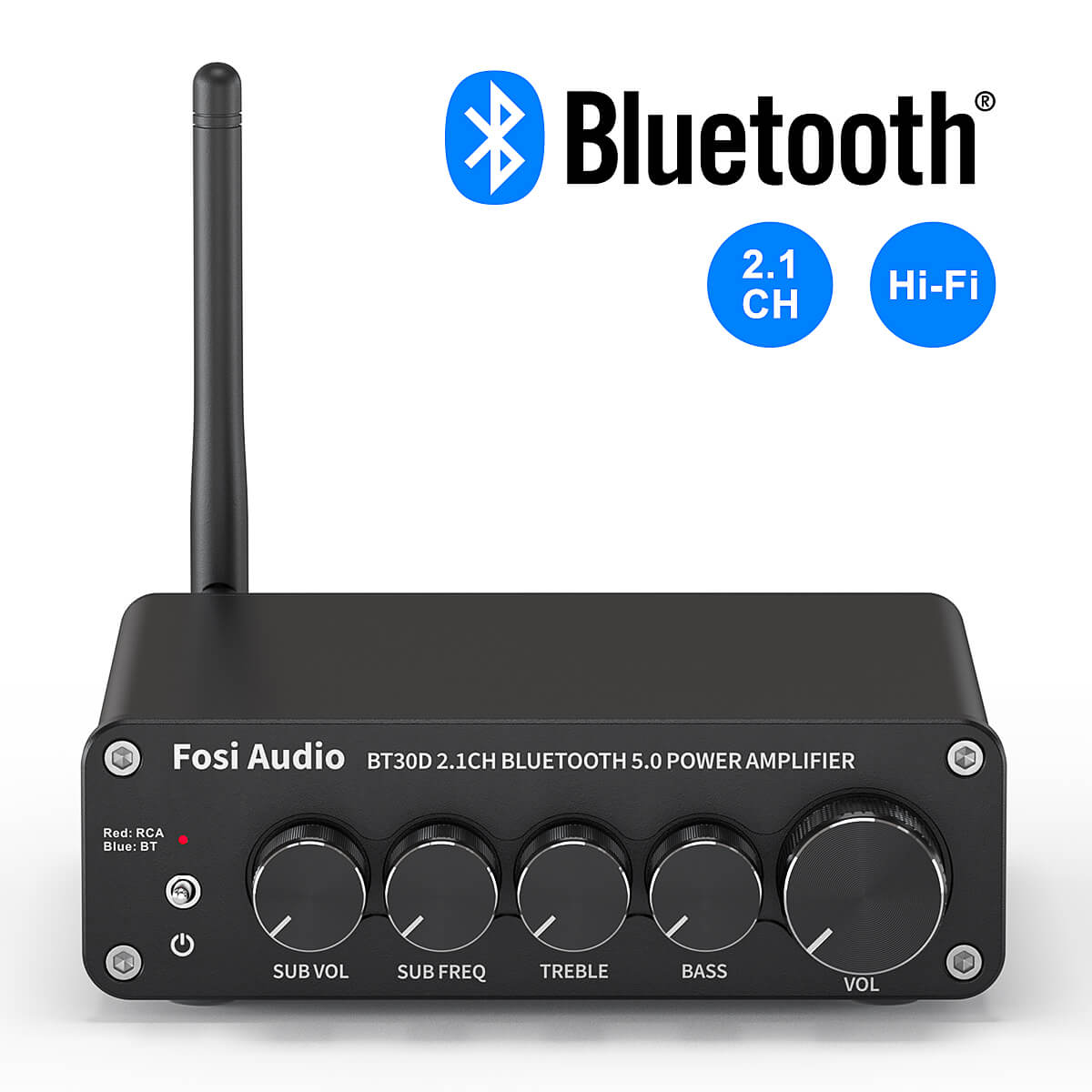 2.1 channel amplifier with bluetooth