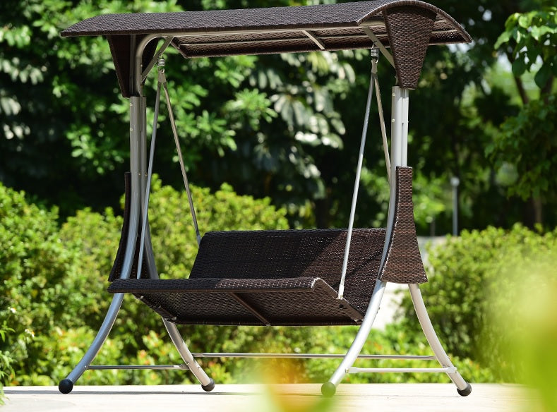 green garden swing