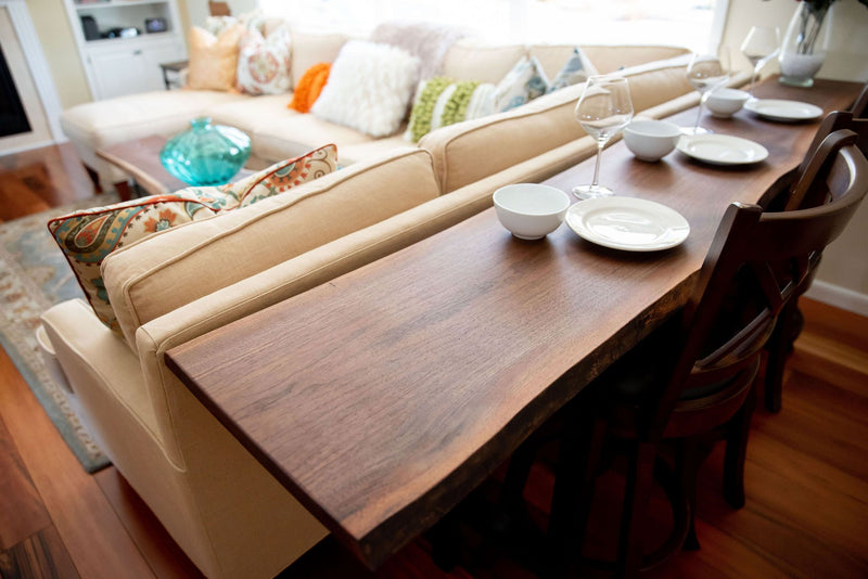Prematuur Verblinding Verzending Live Edge Walnut Sofa Table + Modern Legs – Brick Mill Furniture