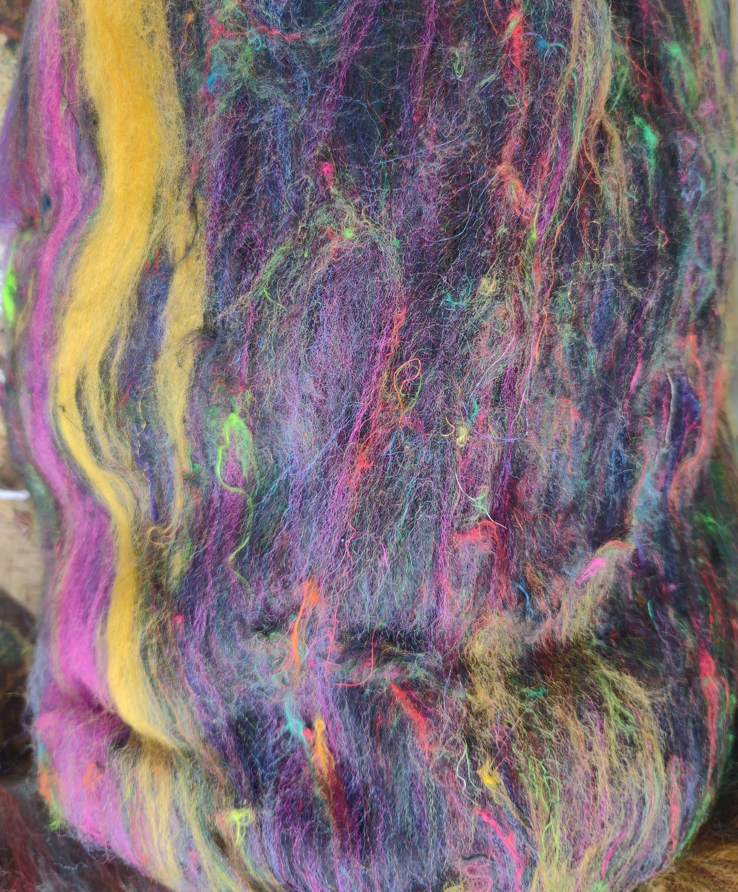 Big fluffy batt sari silk silks shetland merino 9 ounce or more