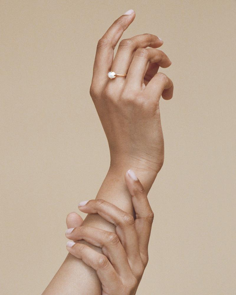 Wouters & Hendrix - ring Fine With Pearl gold plated | Voyages Naturalistes