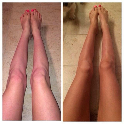 Before/After Using Self Tanning Mousse 