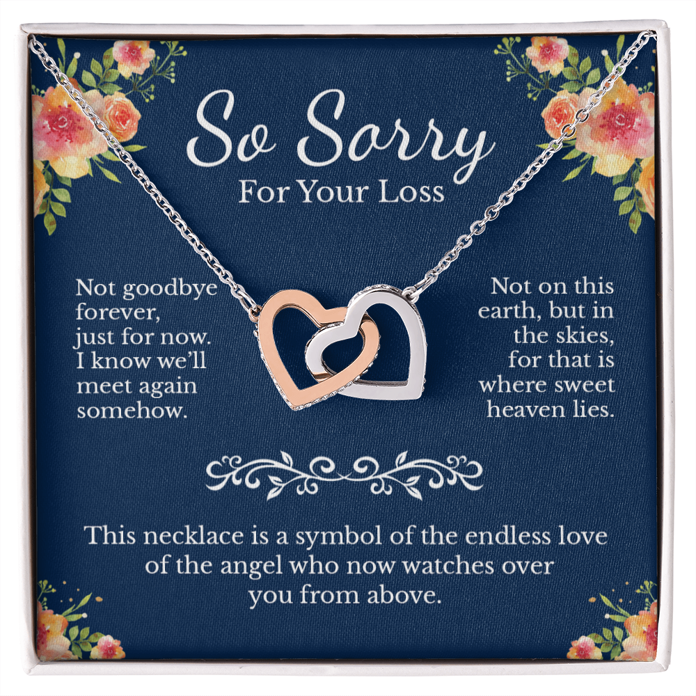 Condolence Sympathy Message Card Necklace Jewelry, Memorial ...
