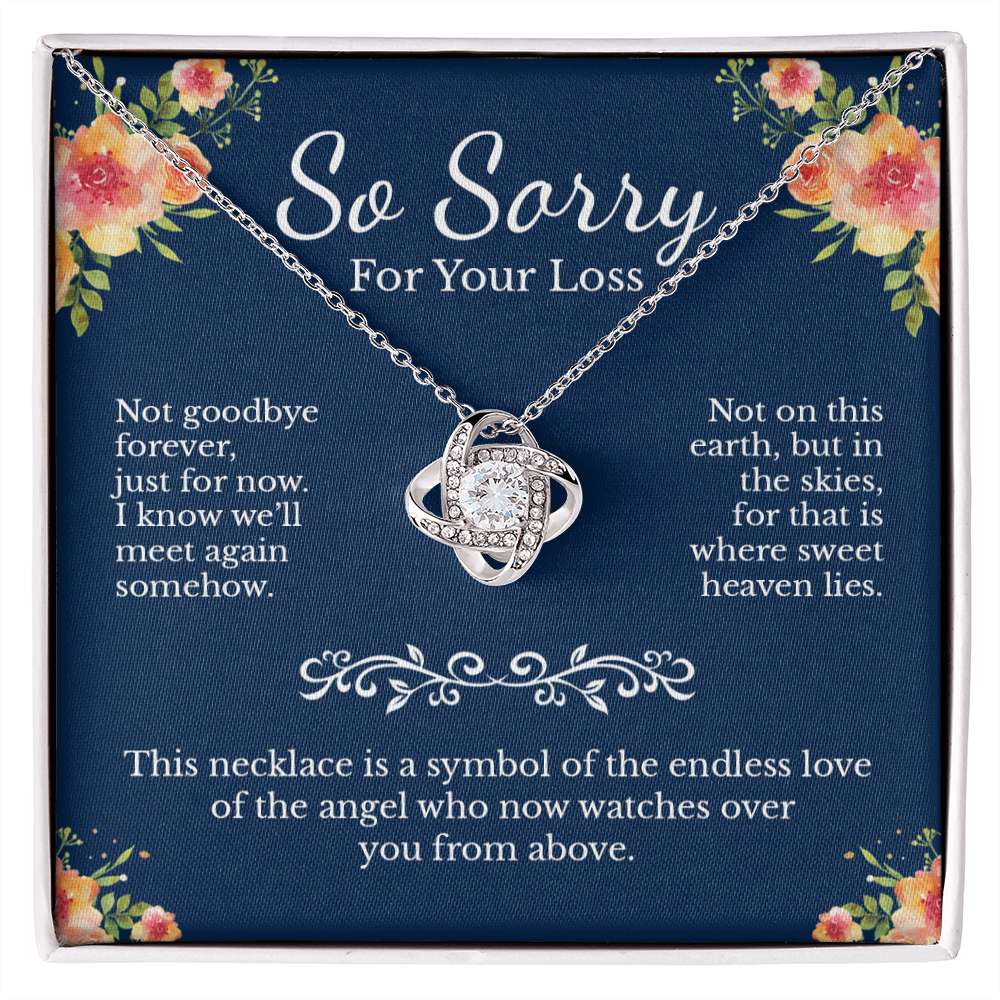 Condolence Sympathy Message Card Necklace Jewelry, Memorial ...