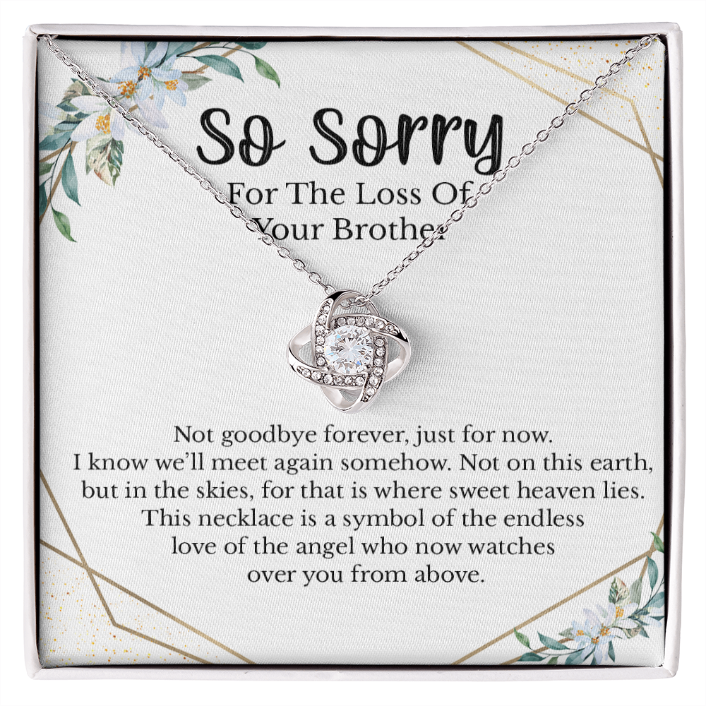 Loss of Brother Message Card Necklace Jewelry, Brother Memorial ...