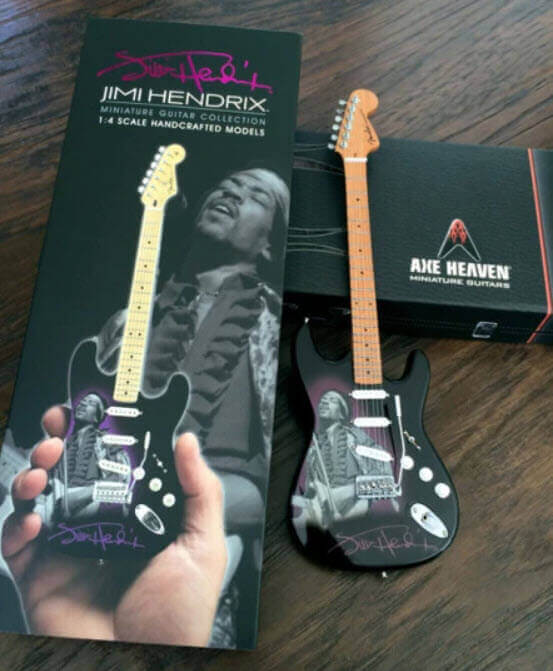 Mini Guitar Jimi Hendrix Collectible Fender Strat Saville Guitar Replica 