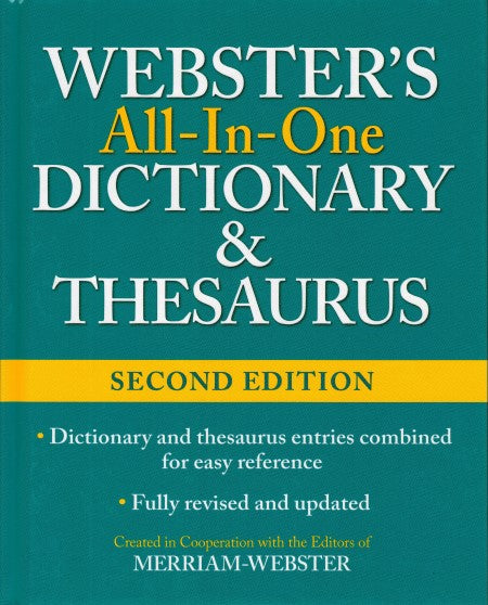 Websters All In One Dictionary And Thesaurus Second Edition 9034