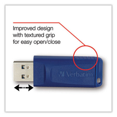Verbatim® Classic USB 2.0 Flash Drive, 4 GB, Blue - M-792960-4934 Ea – Axiom Medical Supplies