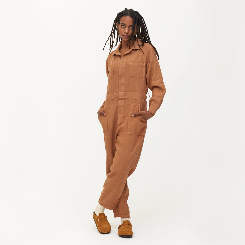 Skynd dig Dekorative Relativ størrelse Linen Long Sleeve Jumpsuit – MATE the Label