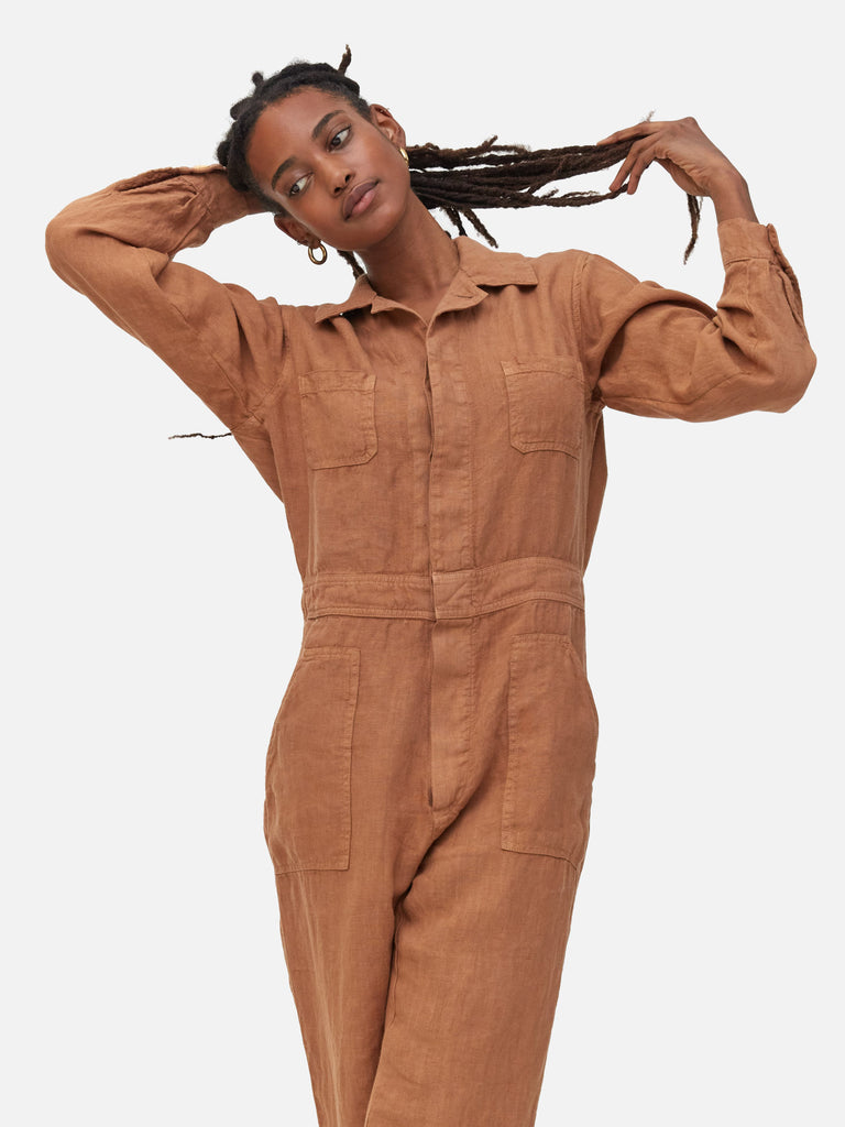 Skynd dig Dekorative Relativ størrelse Linen Long Sleeve Jumpsuit – MATE the Label