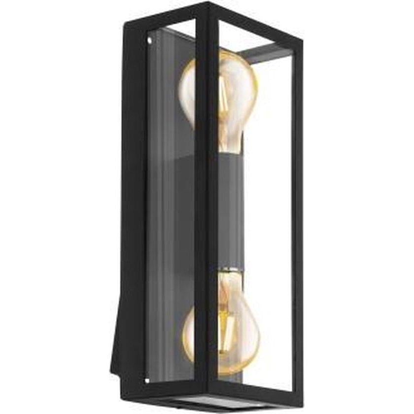 Duplicatie versneller Moreel Eglo Alamonte industriële wandlamp- outdoor- zwart- 38 cm