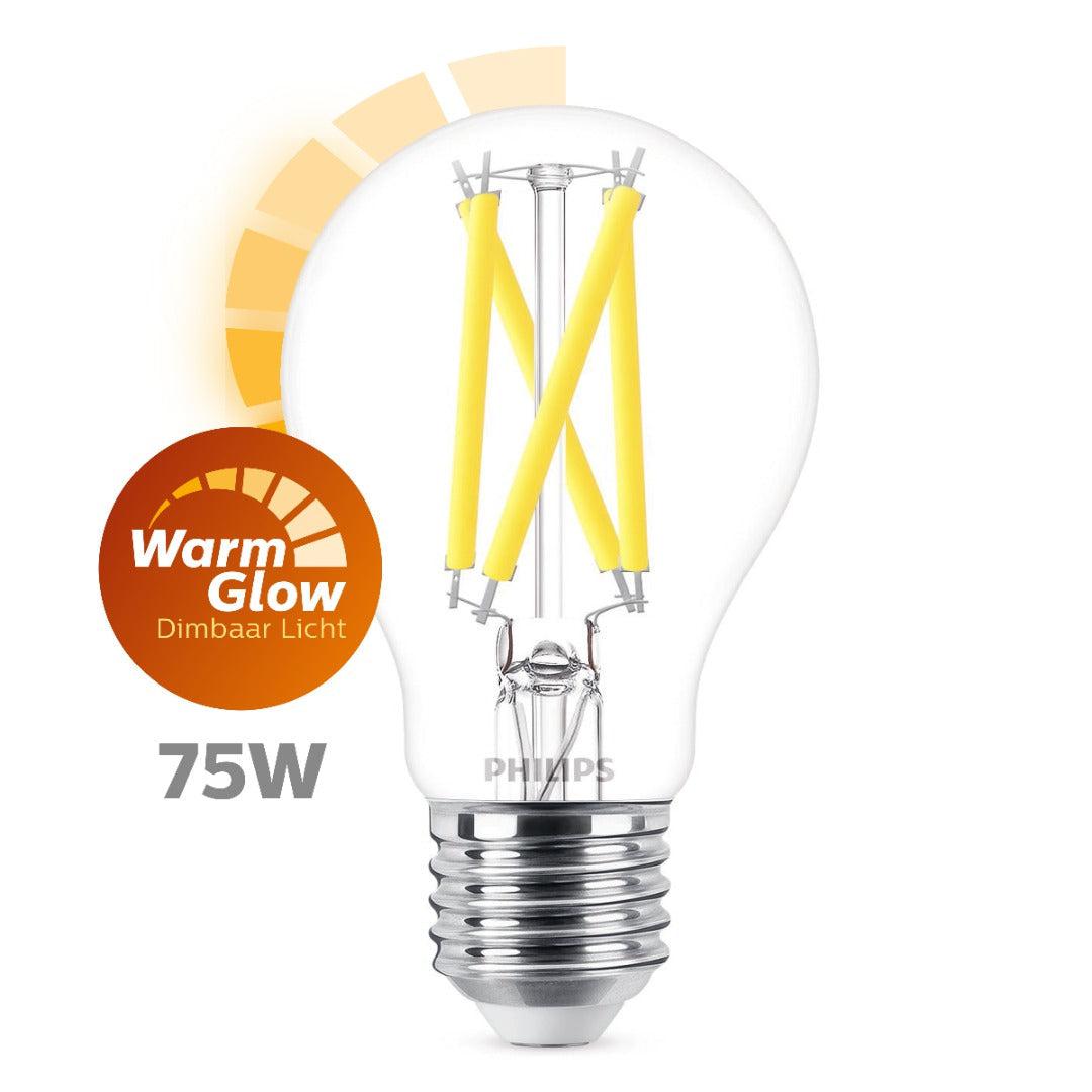 Bijdrage boog Verrast Philips LED Lamp Transparant 75W E27 Dimbaar Warm Wit Licht