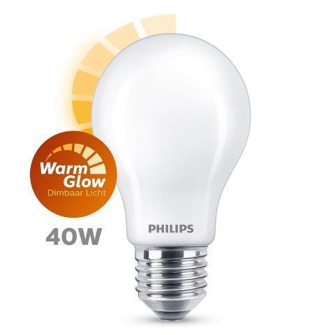 Philips lamp e27 mat 40w dimbaar warm wit licht | Bouwhof