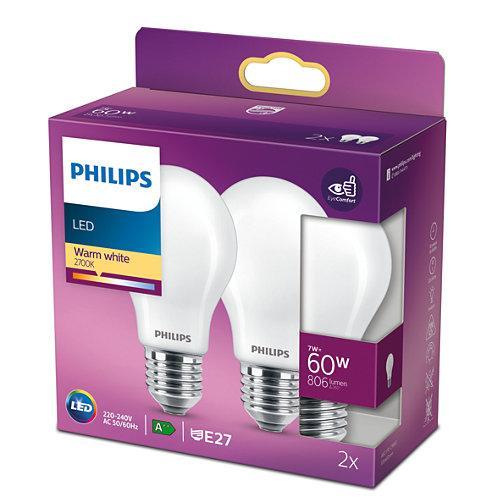 prins Onderdrukken Vooruitzicht Philips led lamp e27 mat 60w warm wit licht (2 stuks) | Bouwhof