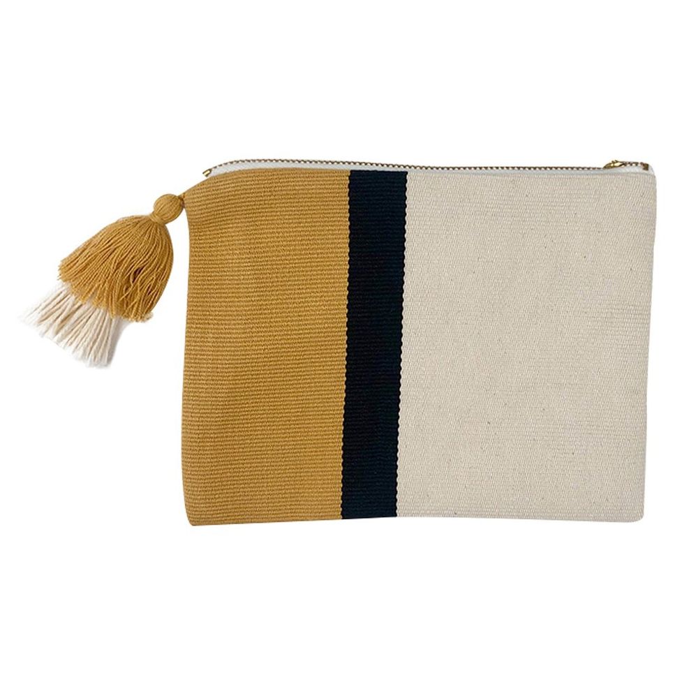 Handloom Stripe Cosmetic Bag