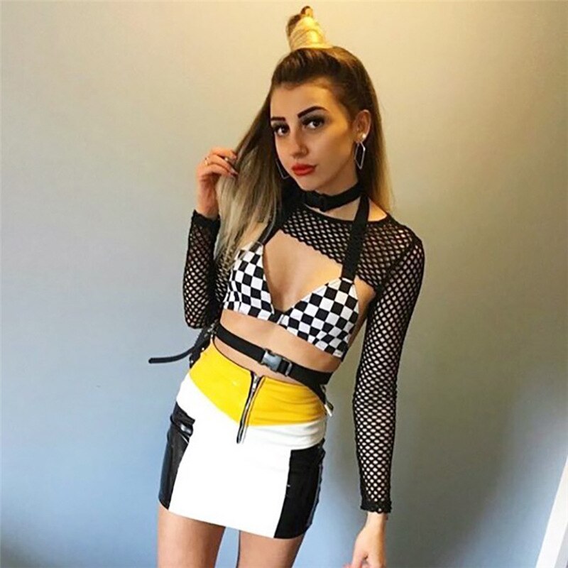 checked bralet