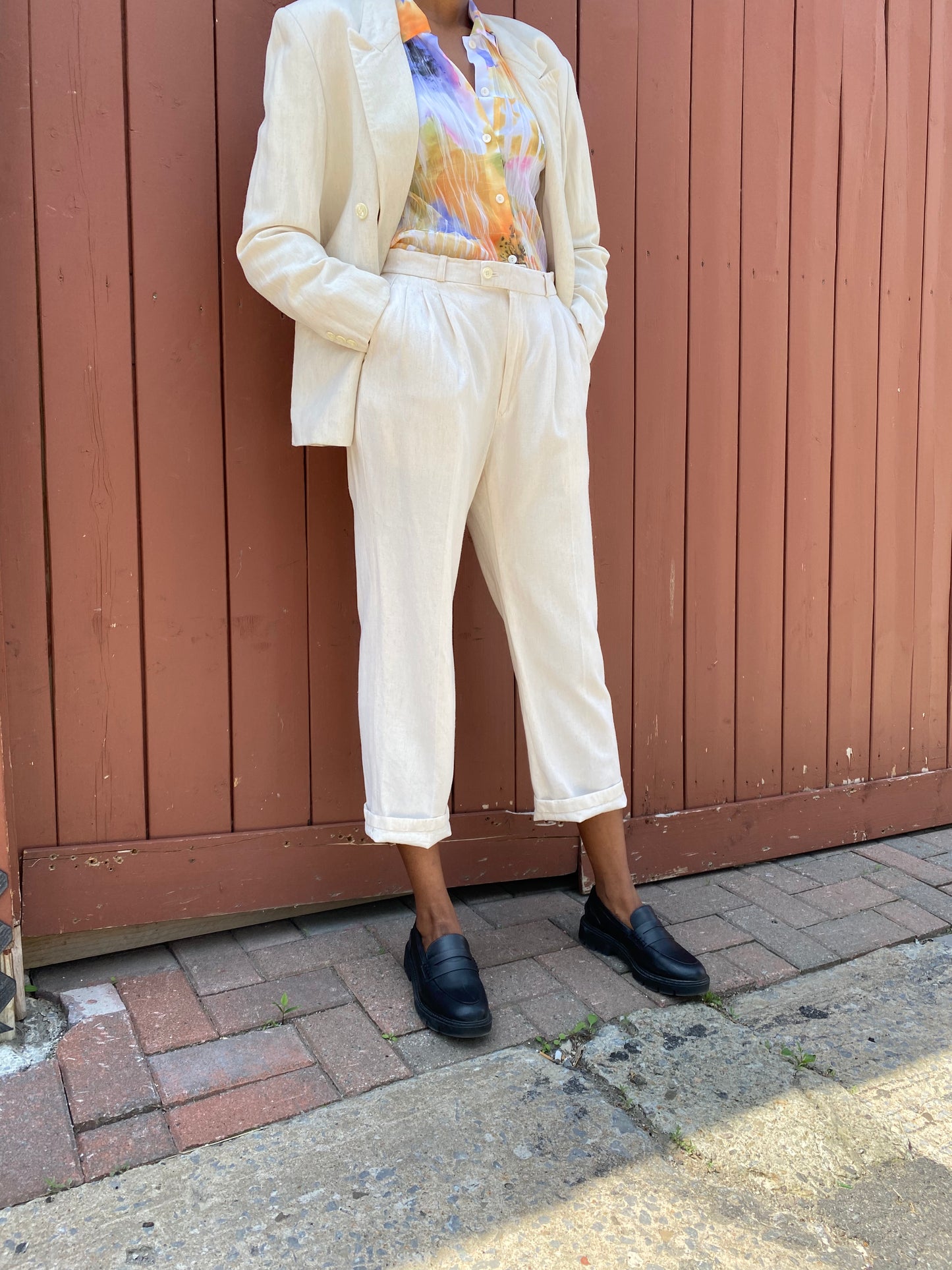 Vintage linen suit
