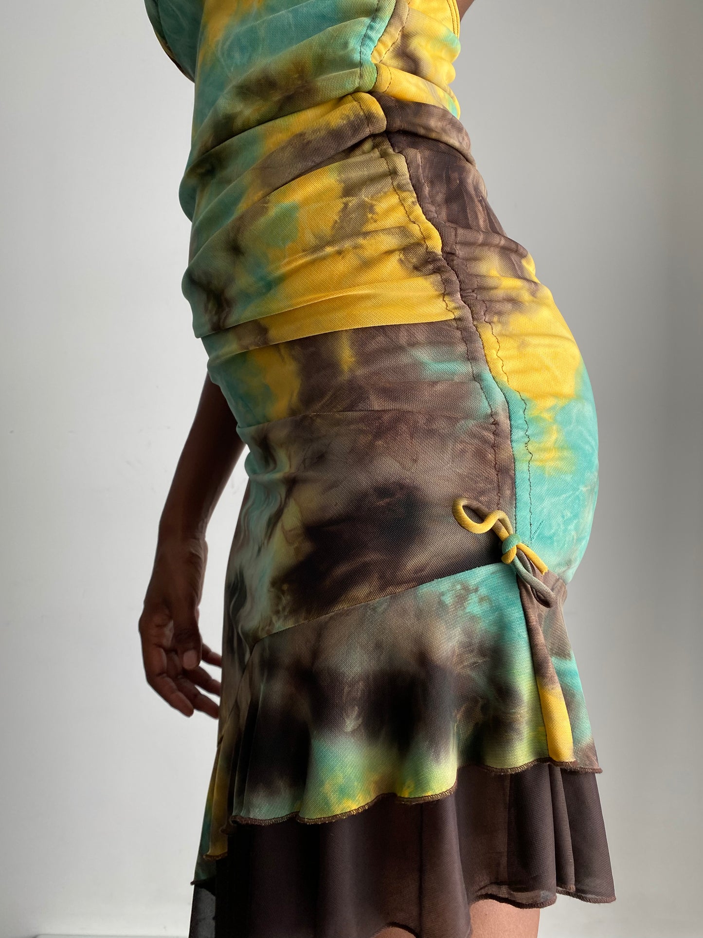 Tie dye halter dress