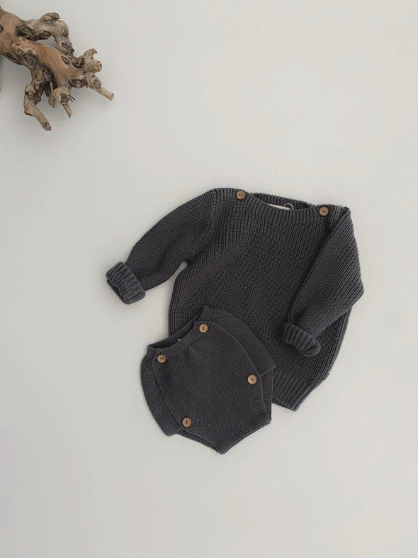 SOFT KNIT BLOOMERS DARK GREY