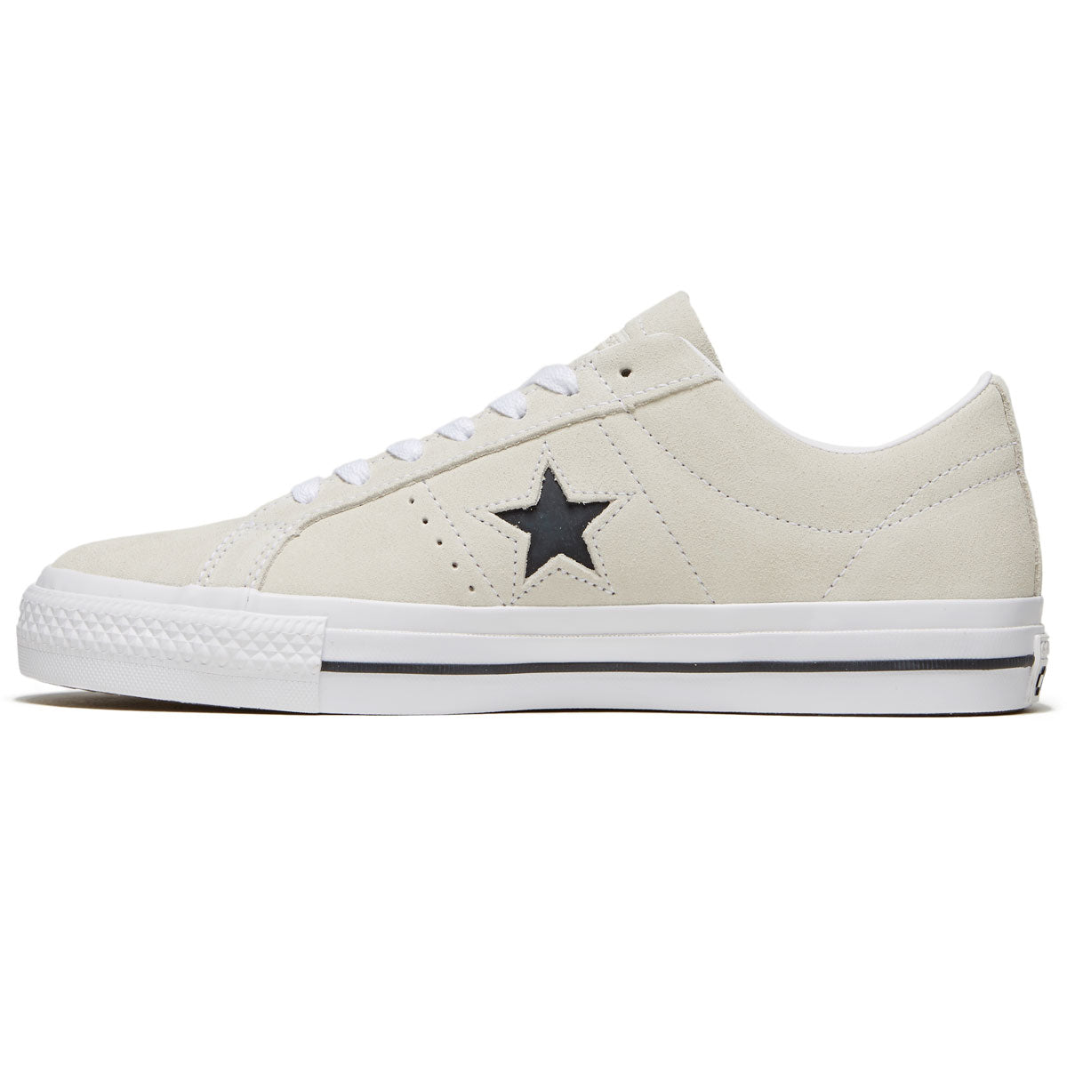 Databasen damp Afskrække Converse One Star Pro Suede Shoes - Egret/White/Black – CCS