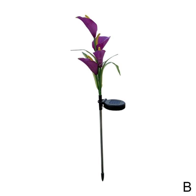 Solar Lily Flower Light Stake Solar Garden Lily Light Flowers Flowers 1 Light with Backyard Decorative Solar